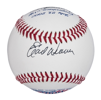 2000 Baseball Hall of Fame Induction Weekend Multi Signed Baseball with 7 Signatures Including Berra, Ford & Kaline - from Bob Feller Estate (PSA/DNA)